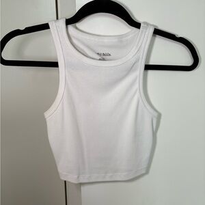 White cropped tank top